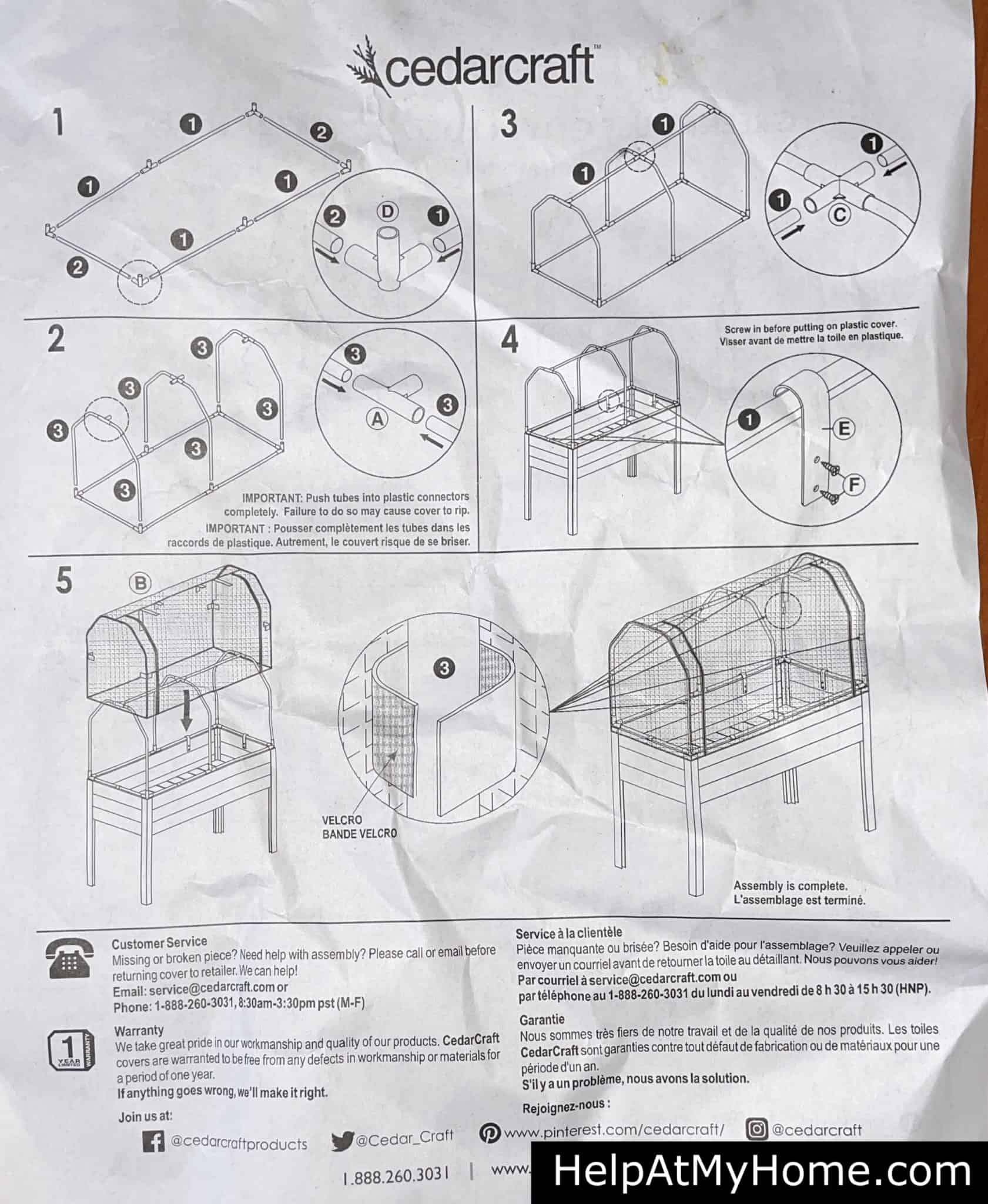 How To Assemble The CedarCraft Elevated Planter Greenhouse And Bird 